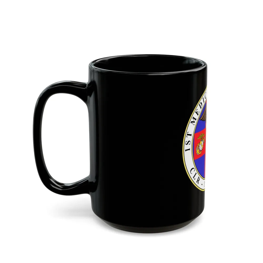 1st Medical Battalion (USMC) Black Coffee Mug-Go Mug Yourself