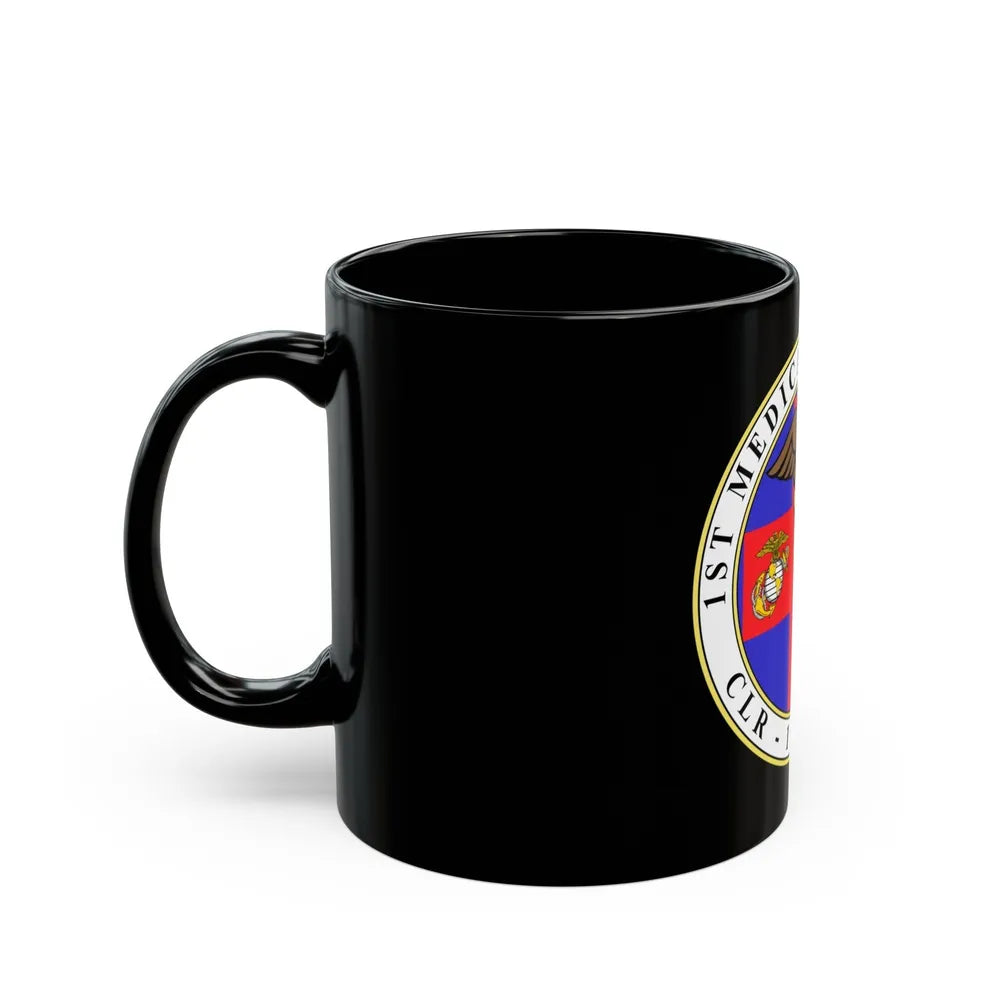 1st Medical Battalion (USMC) Black Coffee Mug-Go Mug Yourself