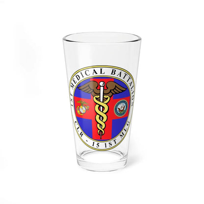 1st Medical Battalion (USMC) Pint Glass 16oz-16oz-Go Mug Yourself