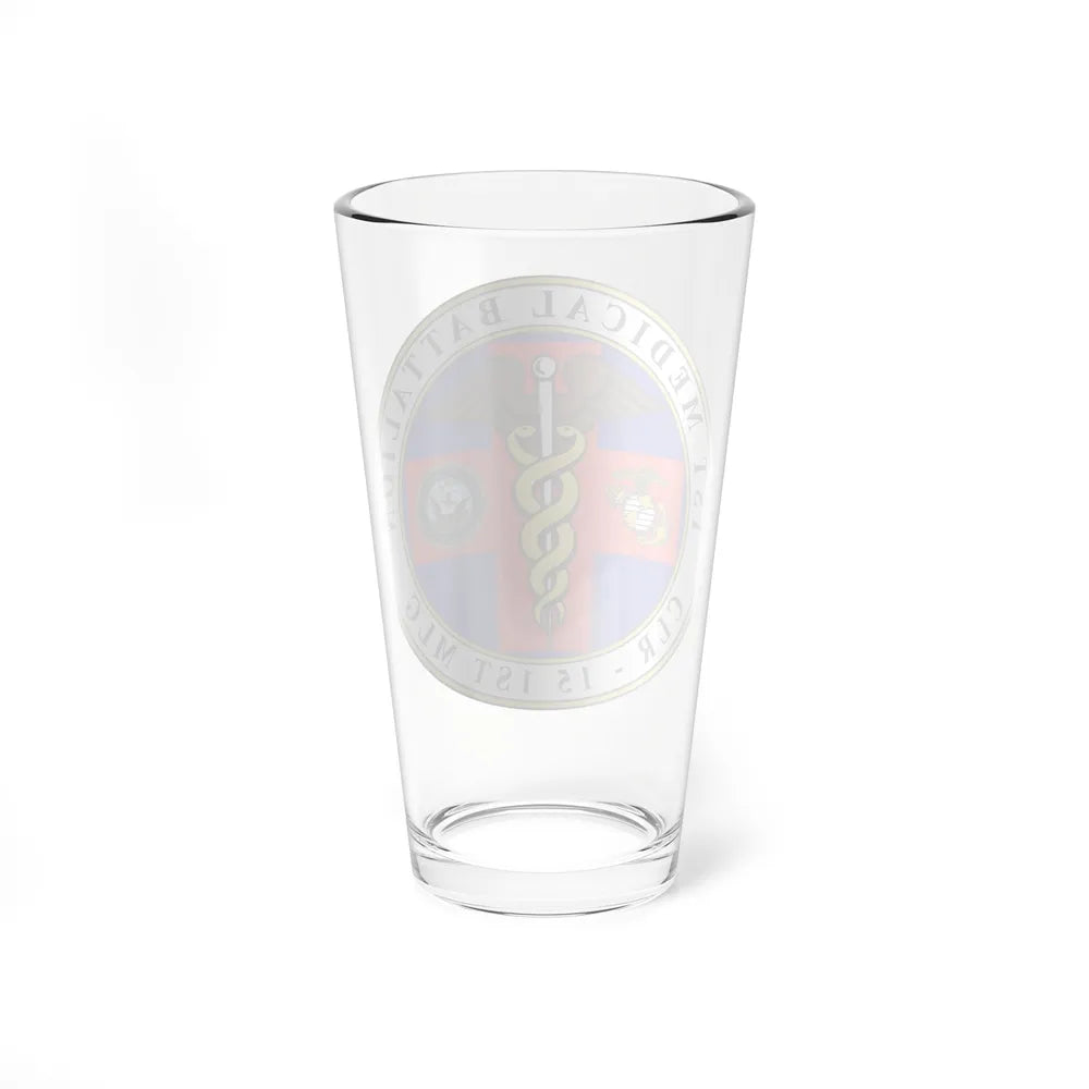 1st Medical Battalion (USMC) Pint Glass 16oz-Go Mug Yourself