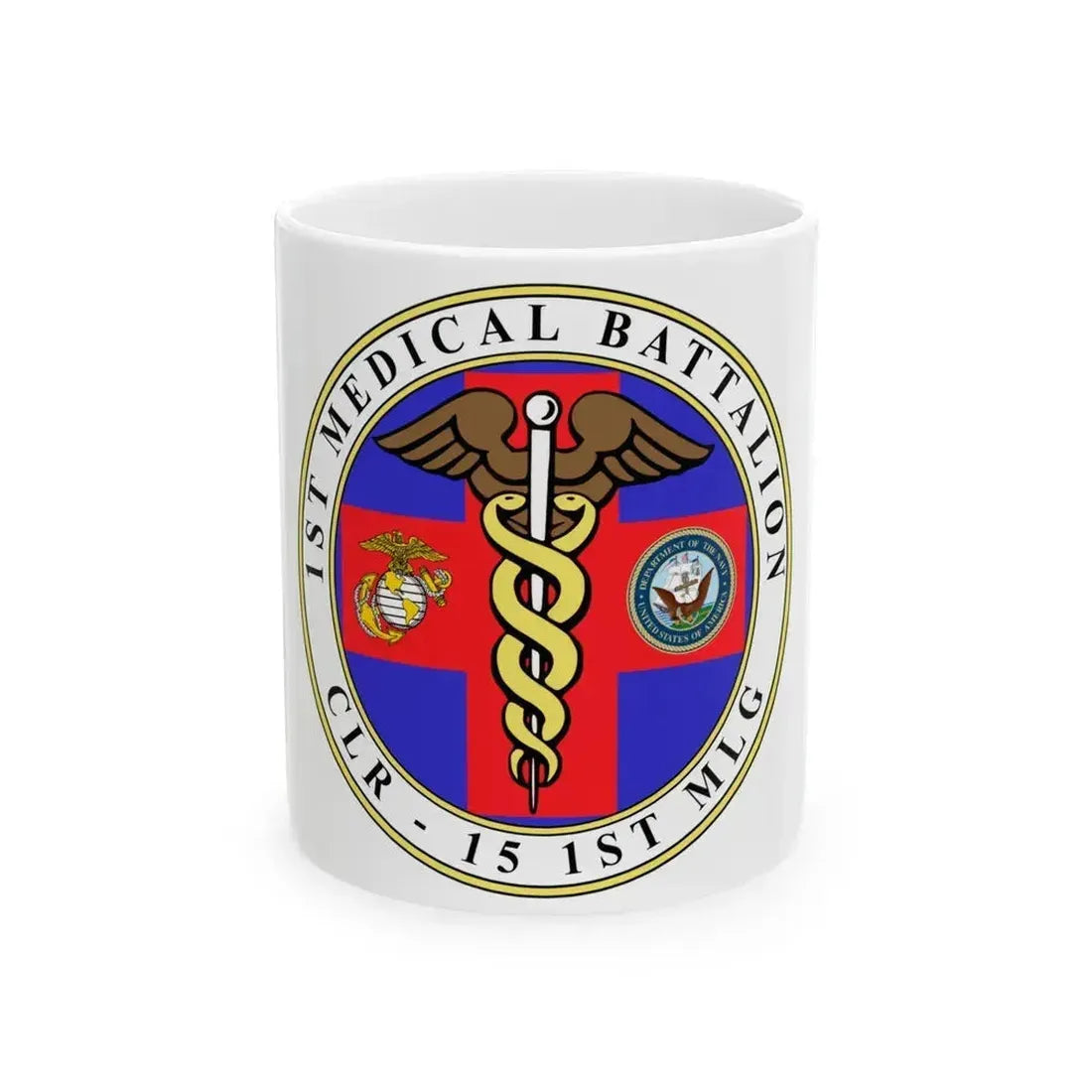 1st Medical Battalion (USMC) White Coffee Mug 11oz - Go Mug Yourself