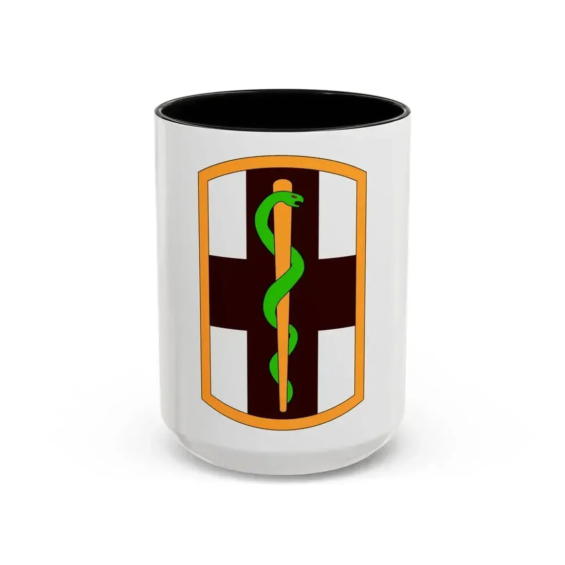 1st Medical Brigade (U.S. Army) Accent Coffee Mug 15oz Black - Go Mug Yourself
