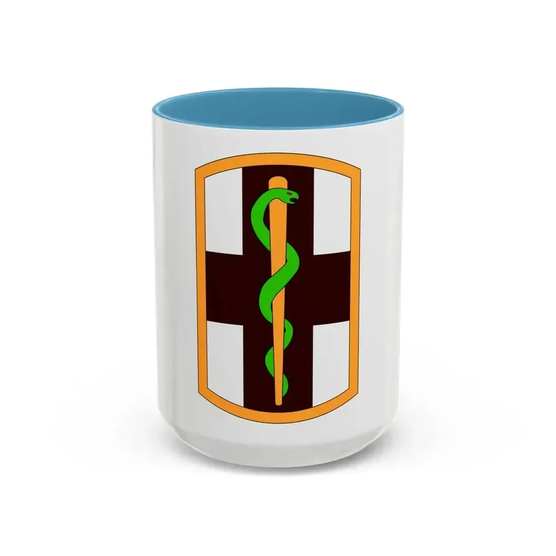 1st Medical Brigade (U.S. Army) Accent Coffee Mug 15oz Light Blue - Go Mug Yourself