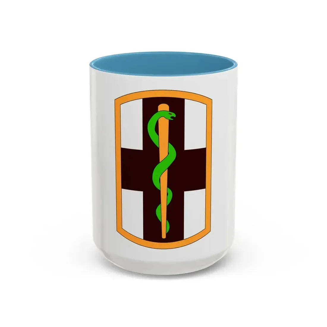 1st Medical Brigade (U.S. Army) Accent Coffee Mug 15oz Light Blue - Go Mug Yourself