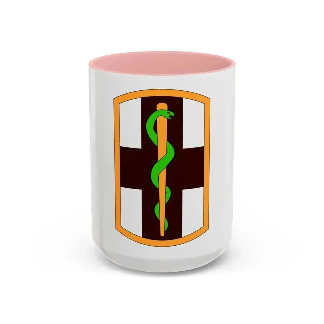 1st Medical Brigade (U.S. Army) Accent Coffee Mug 15oz Pink - Go Mug Yourself