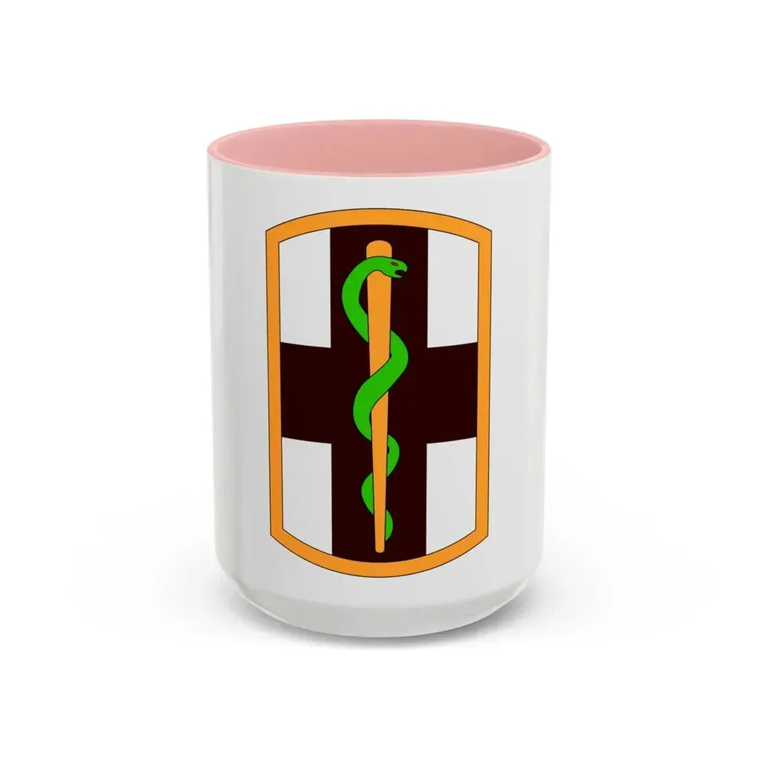 1st Medical Brigade (U.S. Army) Accent Coffee Mug 15oz Pink - Go Mug Yourself