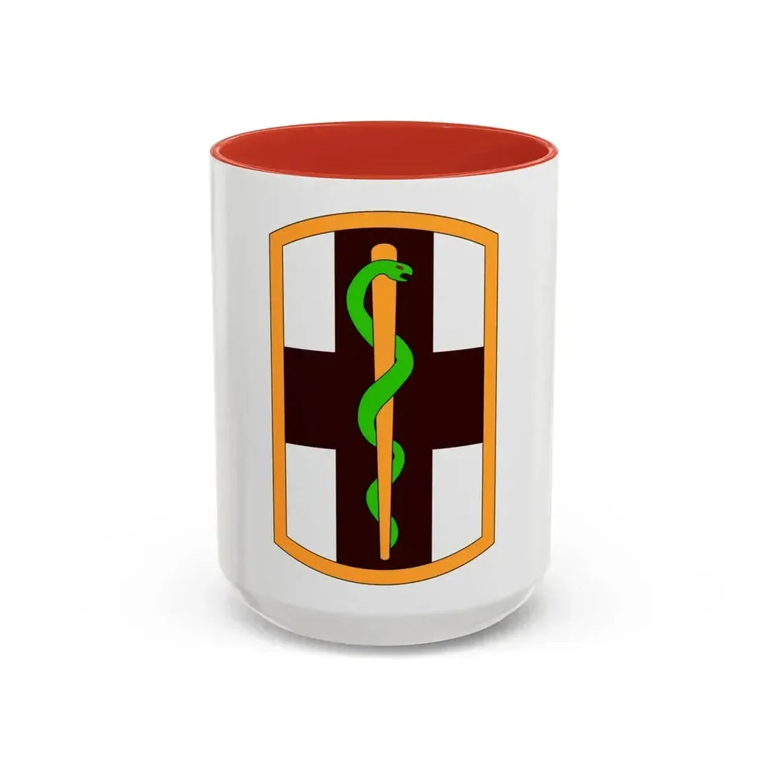 1st Medical Brigade (U.S. Army) Accent Coffee Mug 15oz Red - Go Mug Yourself