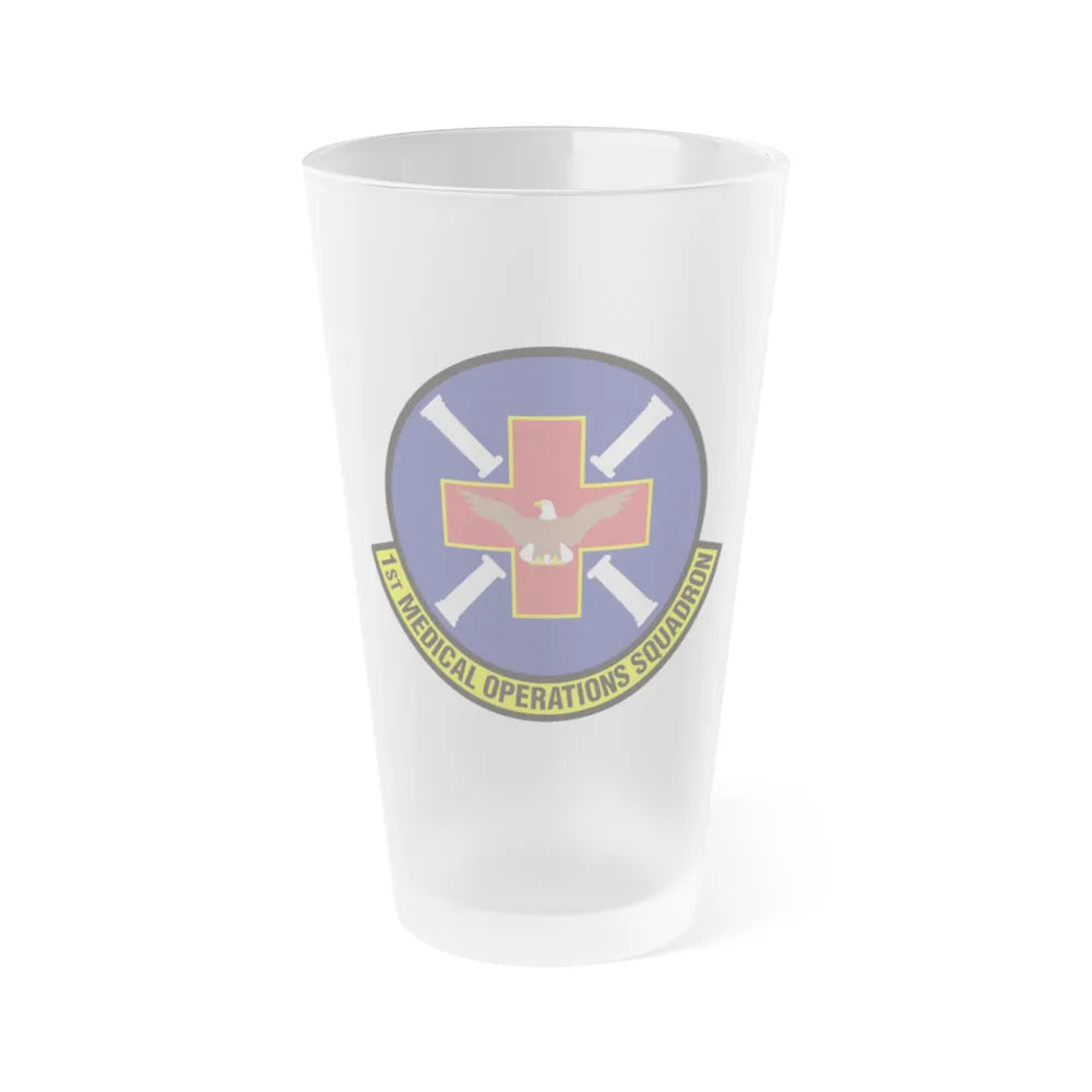 1st Medical Operations Squadron (U.S. Air Force) Frosted Pint Glass 16oz-16oz-Frosted-Go Mug Yourself