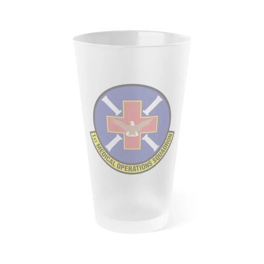 1st Medical Operations Squadron (U.S. Air Force) Frosted Pint Glass 16oz-16oz-Frosted-Go Mug Yourself