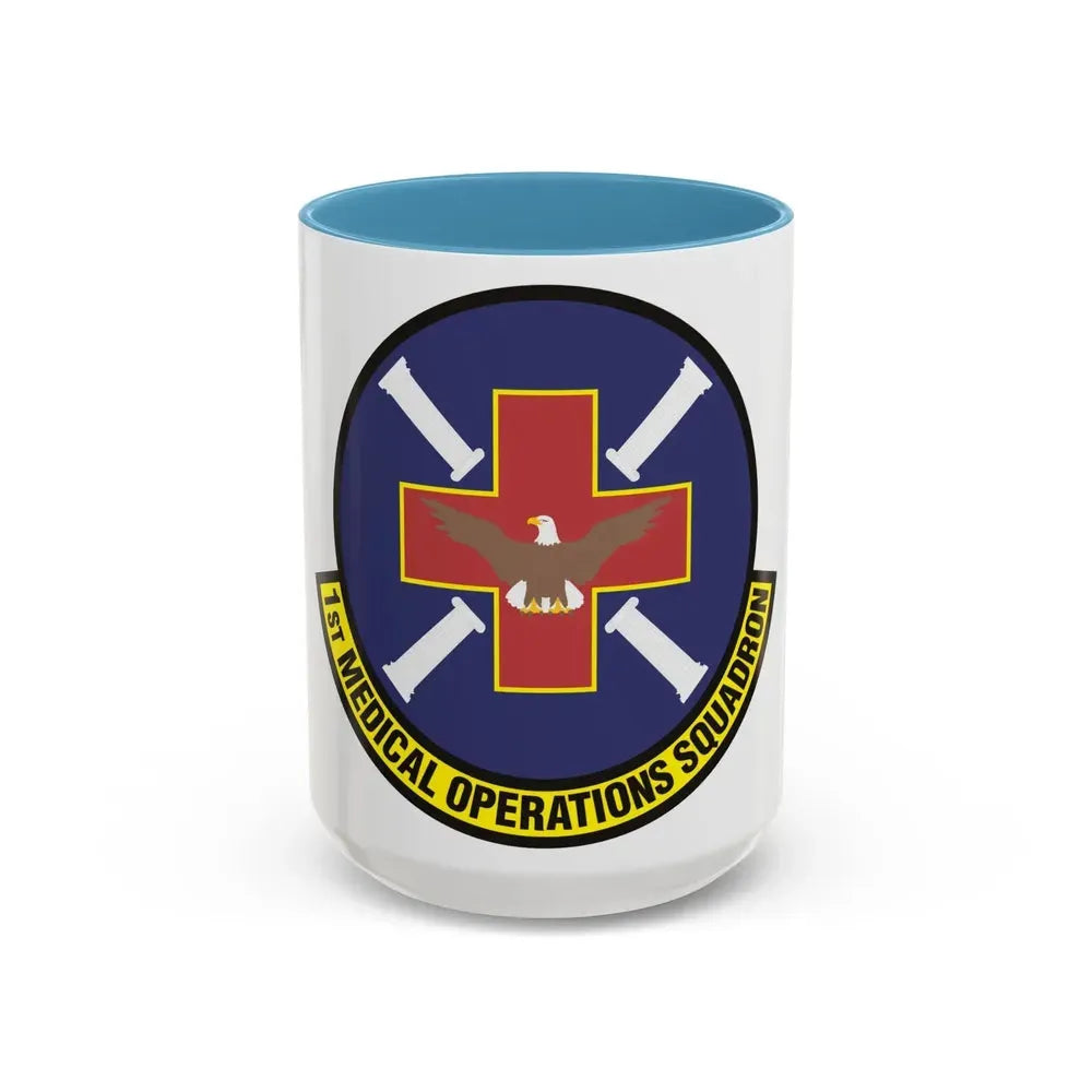 1st Medical Operations Squadron (U.S. Air Force) Accent Coffee Mug 15oz Light Blue - Go Mug Yourself