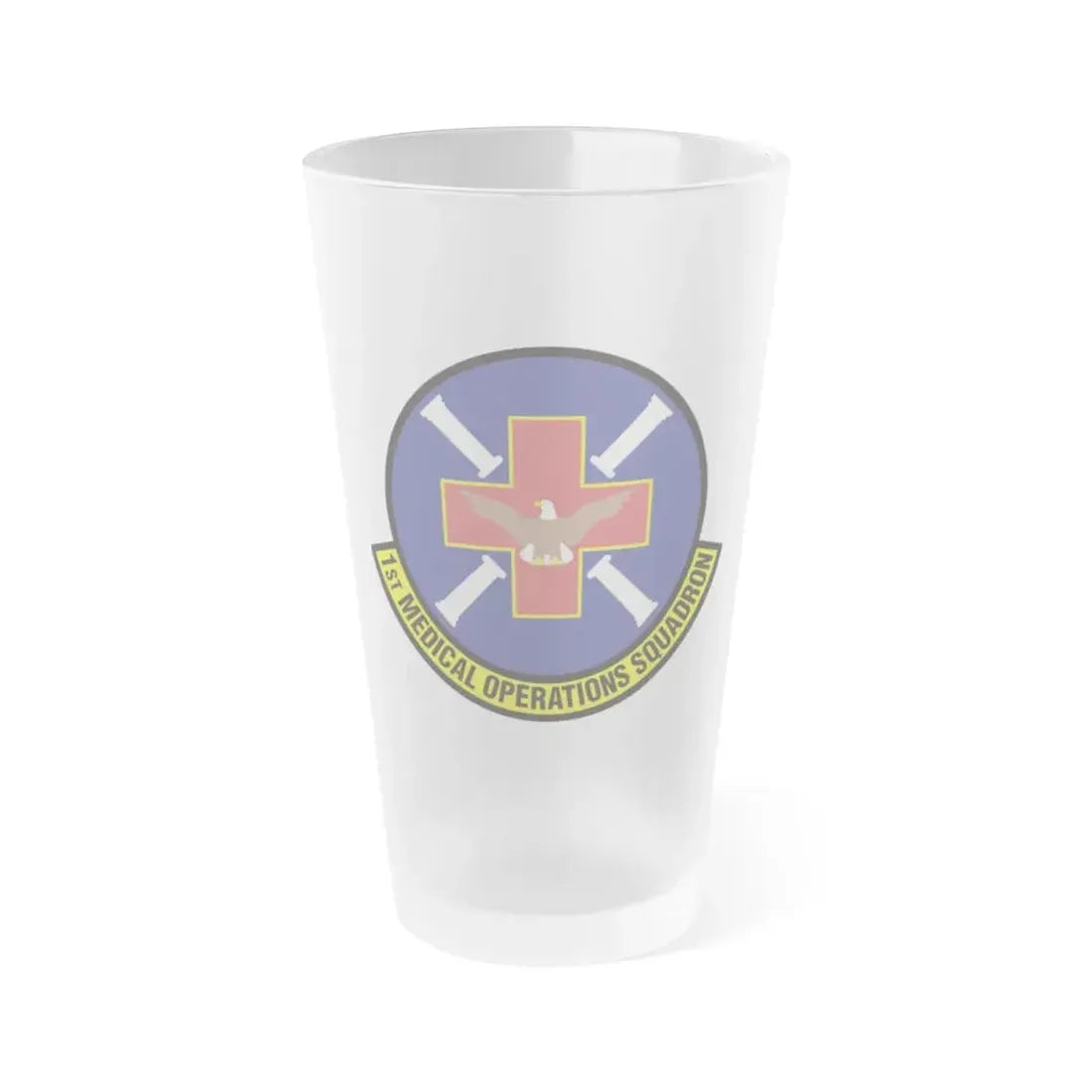 1st Medical Operations Squadron (U.S. Air Force) Frosted Pint Glass 16oz 16oz Frosted - Go Mug Yourself