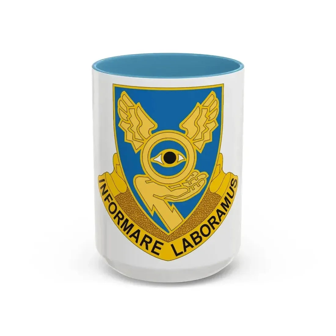 1st Military Intelligence Battalion (U.S. Army) Accent Coffee Mug 15oz Light Blue - Go Mug Yourself