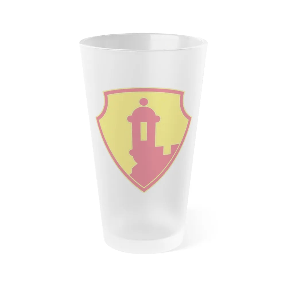 1ST MISSION SUPPORT COMMAND (U.S. Army) Frosted Pint Glass 16oz-Go Mug Yourself