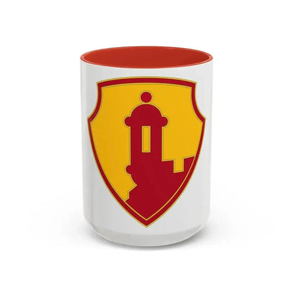 1ST MISSION SUPPORT COMMAND (U.S. Army) Accent Coffee Mug 15oz Red - Go Mug Yourself