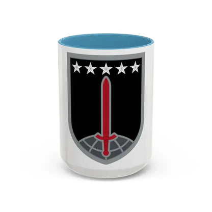 1ST MULTIDOMAIN TASK FORCE (U.S. Army) Accent Coffee Mug 15oz Light Blue - Go Mug Yourself