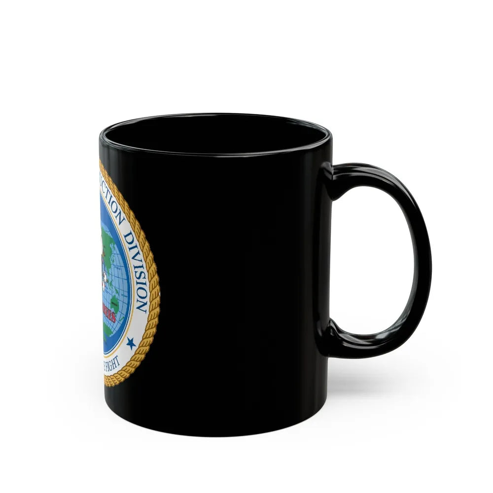 1st Naval Construction Div Seabee (U.S. Navy) Black Coffee Mug-Go Mug Yourself