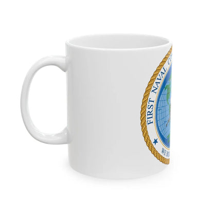 1st Naval Construction Div Seabee (U.S. Navy) White Coffee Mug-Go Mug Yourself