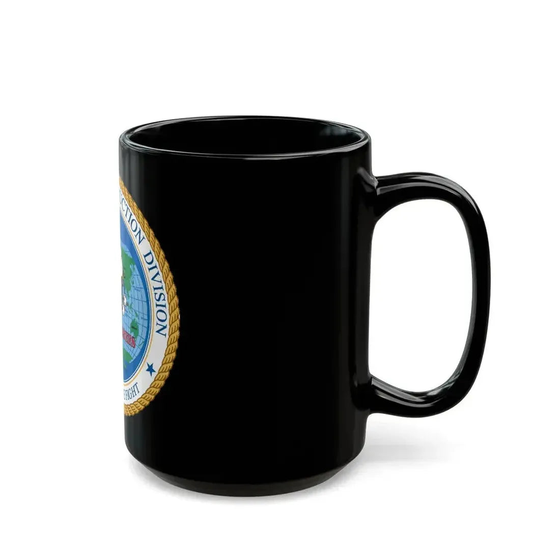 1st Naval Construction Div Seabee (U.S. Navy) Black Coffee Mug - Go Mug Yourself