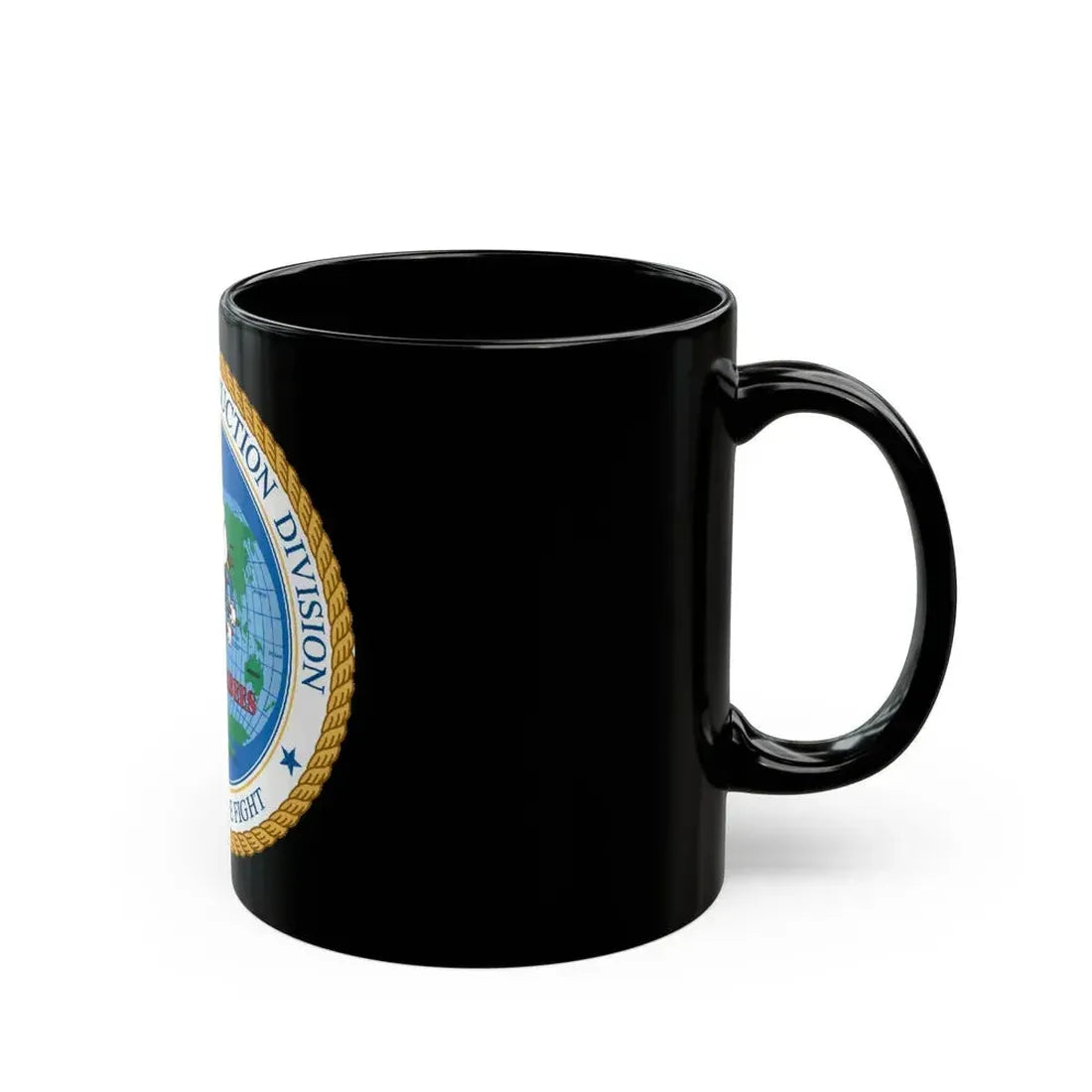 1st Naval Construction Div Seabee (U.S. Navy) Black Coffee Mug - Go Mug Yourself