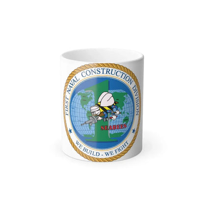 1st Naval Construction Div Seabee (U.S. Navy) Color Changing Mug 11oz Default Title 11oz - Go Mug Yourself