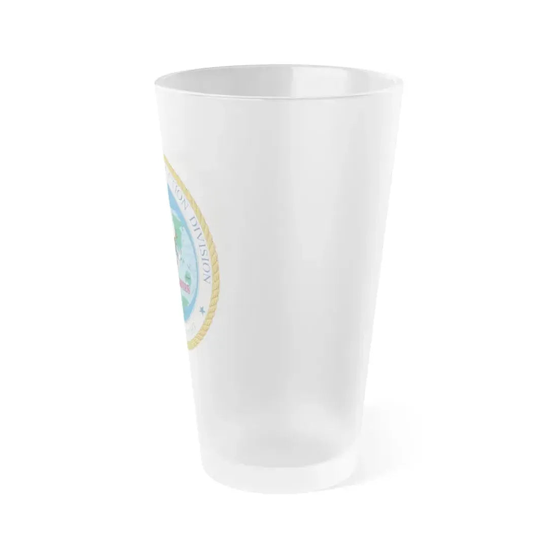 1st Naval Construction Div Seabee (U.S. Navy) Frosted Pint Glass 16oz - Go Mug Yourself
