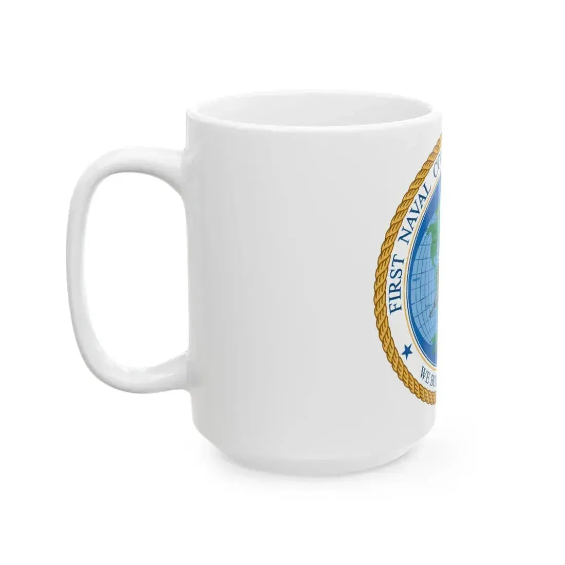 1st Naval Construction Div Seabee (U.S. Navy) White Coffee Mug - Go Mug Yourself