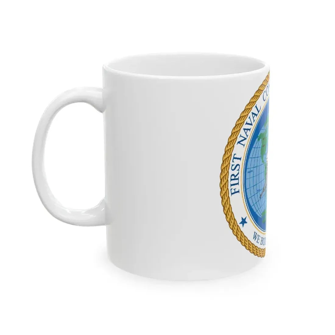 1st Naval Construction Div Seabee (U.S. Navy) White Coffee Mug - Go Mug Yourself