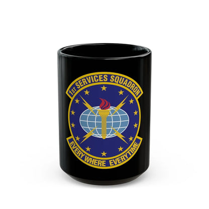 1st Services Squadron (U.S. Air Force) Black Coffee Mug-15oz-Go Mug Yourself