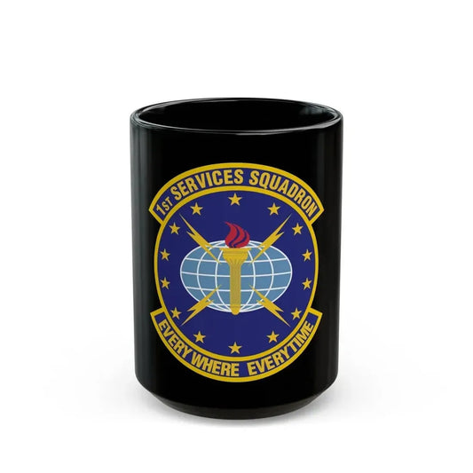 1st Services Squadron (U.S. Air Force) Black Coffee Mug 15oz - Go Mug Yourself