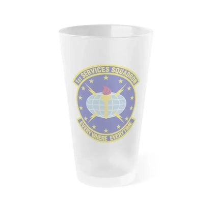 1st Services Squadron (U.S. Air Force) Frosted Pint Glass 16oz 16oz Frosted - Go Mug Yourself