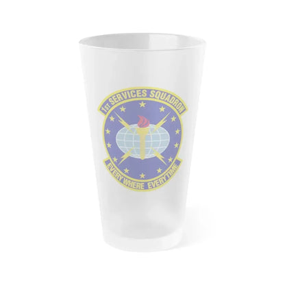 1st Services Squadron (U.S. Air Force) Frosted Pint Glass 16oz 16oz Frosted - Go Mug Yourself