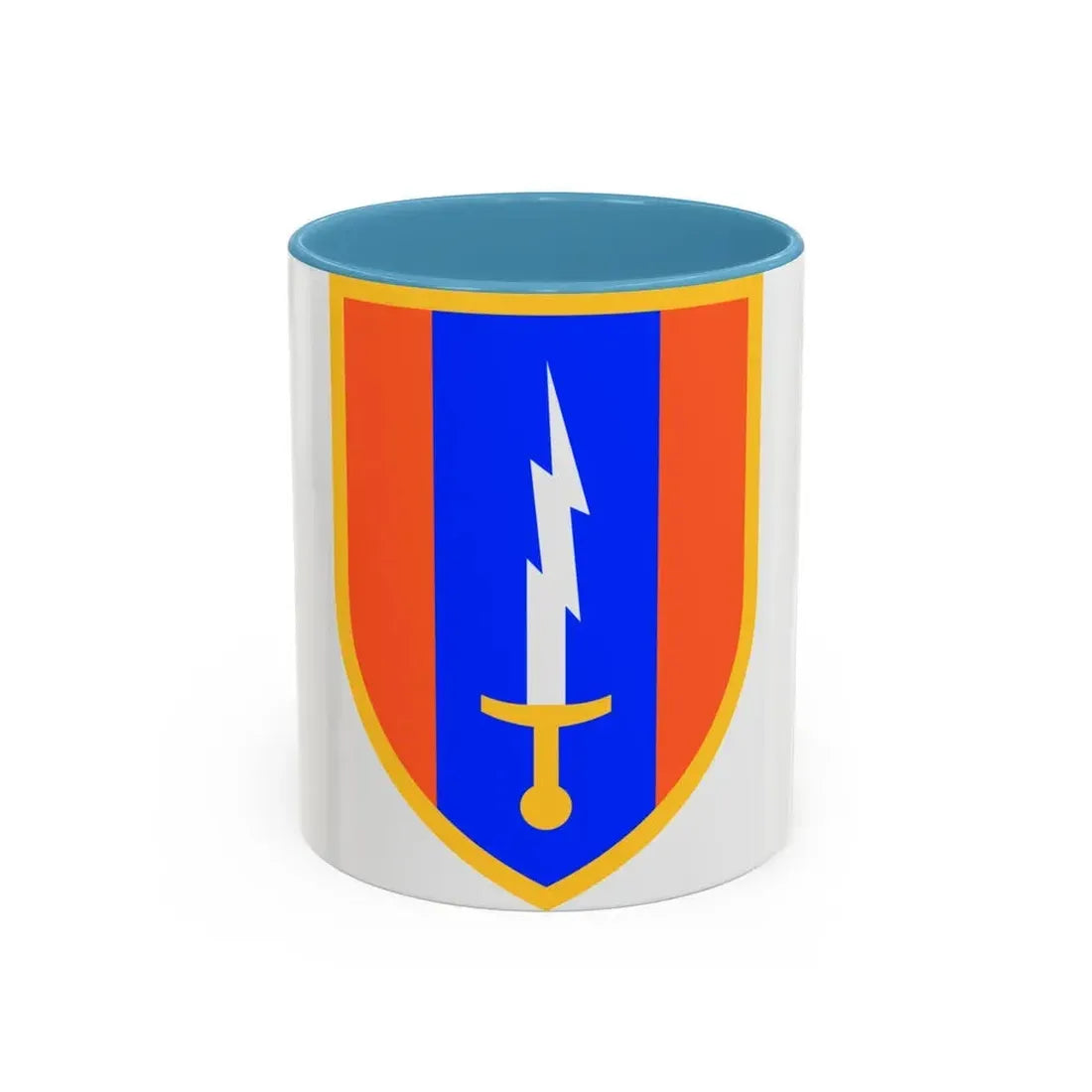 1st Signal Brigade (U.S. Army) Accent Coffee Mug 11oz Light Blue - Go Mug Yourself