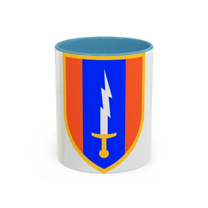 1st Signal Brigade (U.S. Army) Accent Coffee Mug 11oz Light Blue - Go Mug Yourself