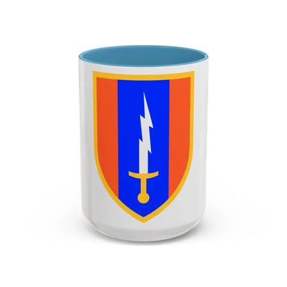 1st Signal Brigade (U.S. Army) Accent Coffee Mug 15oz Light Blue - Go Mug Yourself