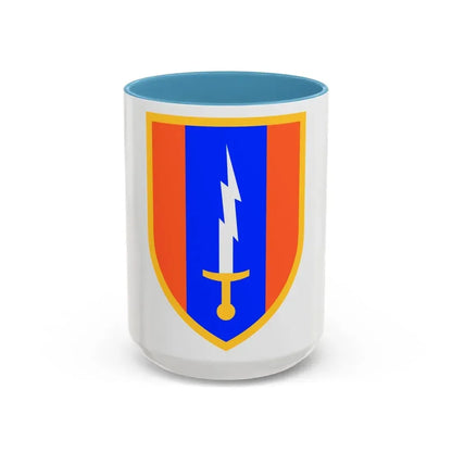 1st Signal Brigade (U.S. Army) Accent Coffee Mug 15oz Light Blue - Go Mug Yourself