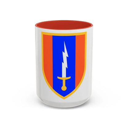 1st Signal Brigade (U.S. Army) Accent Coffee Mug 15oz Red - Go Mug Yourself