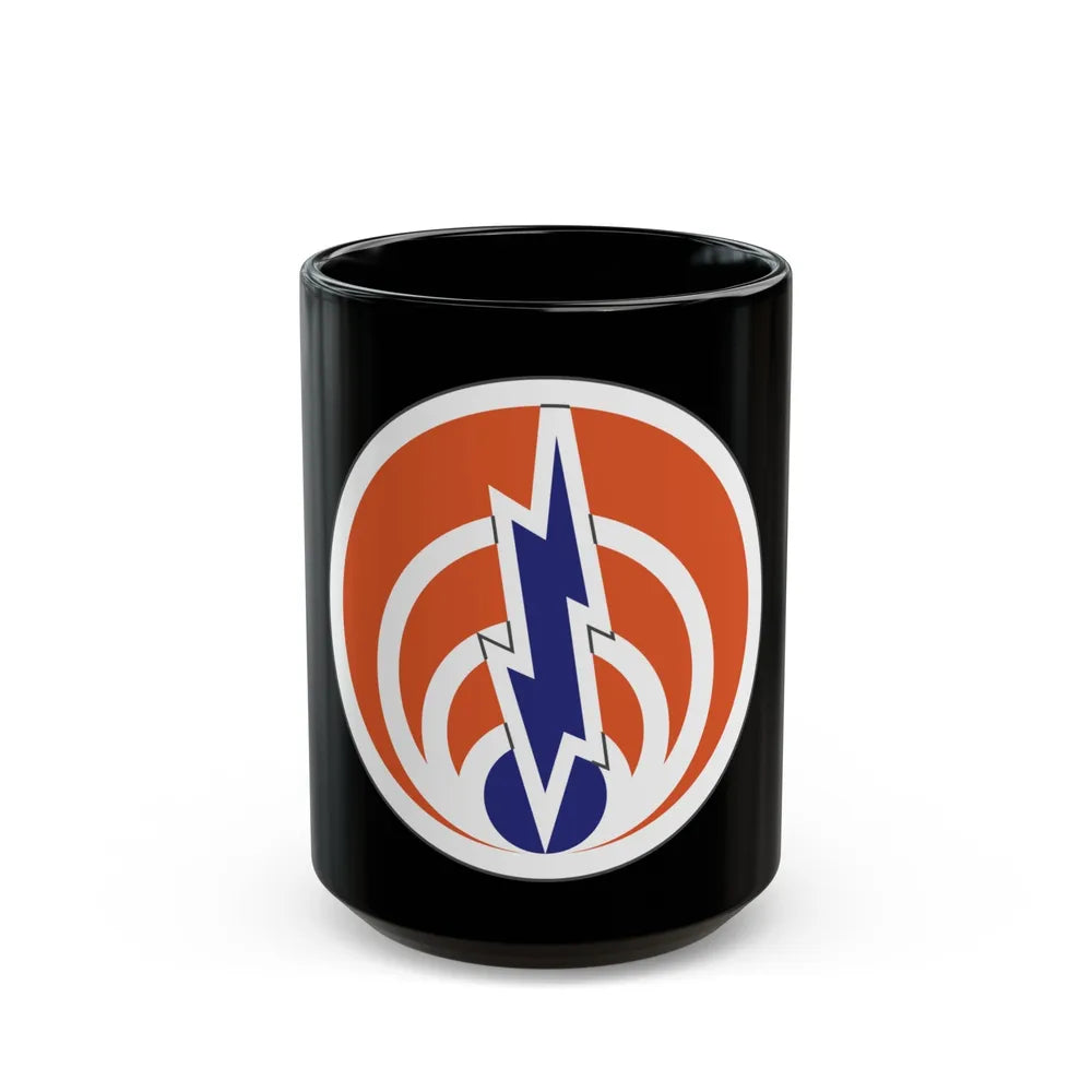 1st Signal Command (U.S. Army) Black Coffee Mug-15oz-Go Mug Yourself