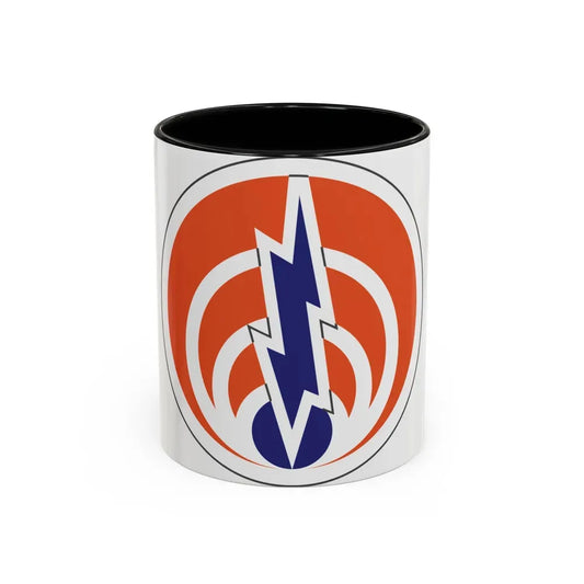 1st Signal Command (U.S. Army) Accent Coffee Mug 11oz Black - Go Mug Yourself