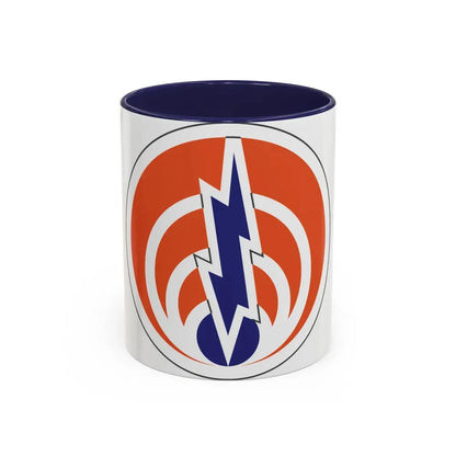 1st Signal Command (U.S. Army) Accent Coffee Mug 11oz Navy - Go Mug Yourself