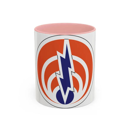 1st Signal Command (U.S. Army) Accent Coffee Mug 11oz Pink - Go Mug Yourself