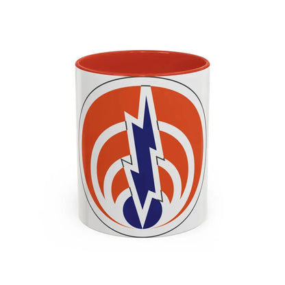 1st Signal Command (U.S. Army) Accent Coffee Mug 11oz Red - Go Mug Yourself