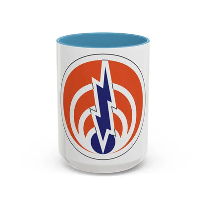 1st Signal Command (U.S. Army) Accent Coffee Mug 15oz Light Blue - Go Mug Yourself