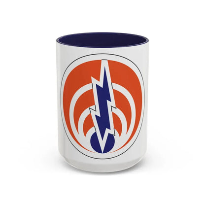 1st Signal Command (U.S. Army) Accent Coffee Mug 15oz Navy - Go Mug Yourself