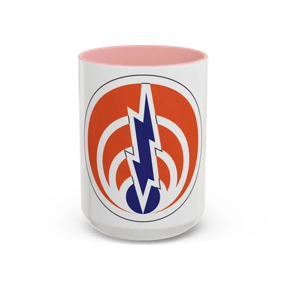 1st Signal Command (U.S. Army) Accent Coffee Mug 15oz Pink - Go Mug Yourself