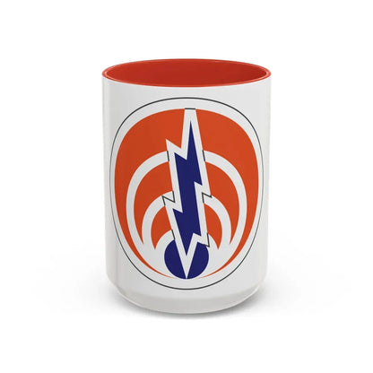 1st Signal Command (U.S. Army) Accent Coffee Mug 15oz Red - Go Mug Yourself