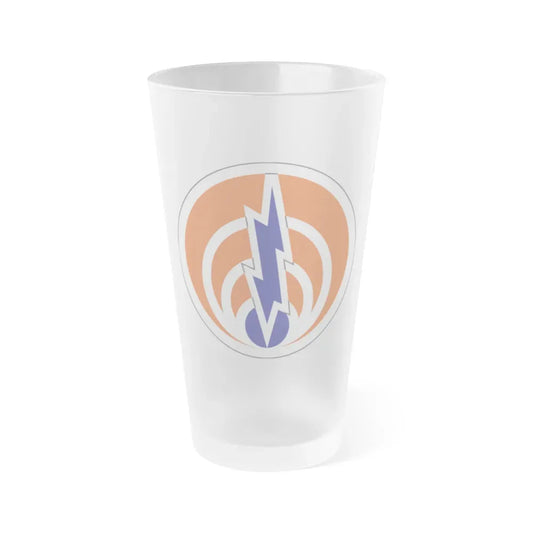 1st Signal Command (U.S. Army) Frosted Pint Glass 16oz Default Title - Go Mug Yourself