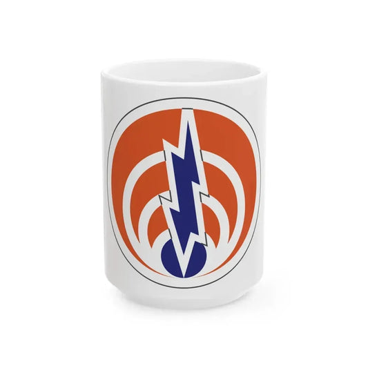 1st Signal Command (U.S. Army) White Coffee Mug 15oz - Go Mug Yourself