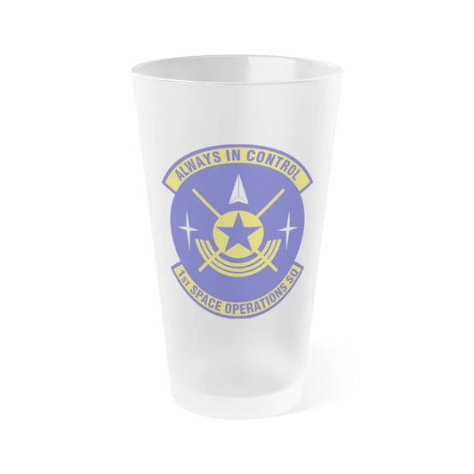 1st Space Operations Squadron (U.S. Air Force) Frosted Pint Glass 16oz-16oz-Frosted-Go Mug Yourself