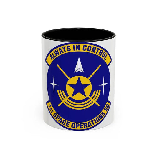 1st Space Operations Squadron (U.S. Air Force) Accent Coffee Mug 11oz Black - Go Mug Yourself