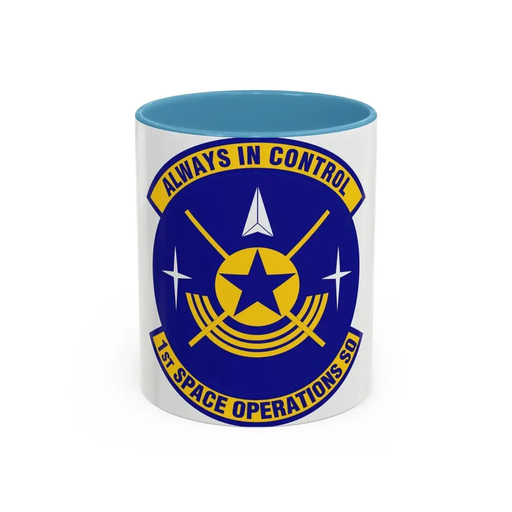 1st Space Operations Squadron (U.S. Air Force) Accent Coffee Mug 11oz Light Blue - Go Mug Yourself